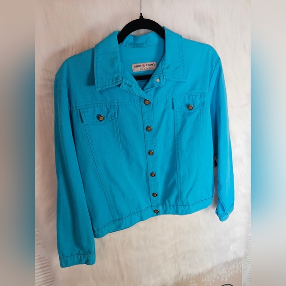 Simon Chang Jeans Designer Denim Jacket - Picture 2 of 7